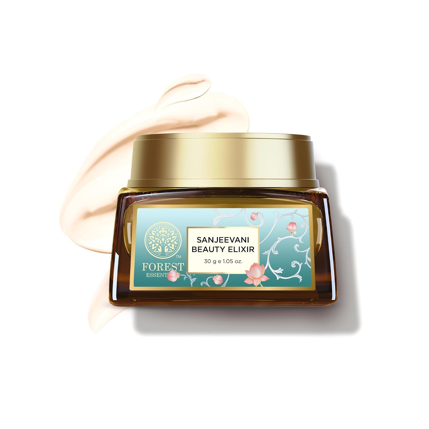 Forest Essentials Sanjeevani Beauty Elixir | Ayurvedic Rejuvenating Day Cream with Sanjeevani Influsion & Hyaluronic Acid | Lightweight Pre-Moisturiser for Radiant, Hydrated Skin