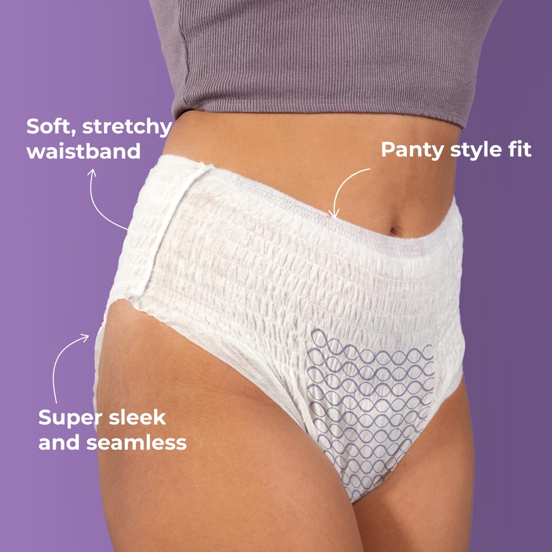 Nua Comfort Disposable Period Panties (XL-XXL) | Pack of 10 Panties | Disposable | 360° Coverage | Zero Irritation | 4x Comfort | For Heavy Flow | No rashes | L
