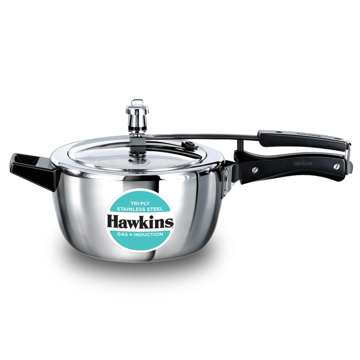 Hawkins 1.5 Litre Triply Stainless Steel Pressure Cooker, Inner Lid Induction Baby Cooker, Silver (HSST15) 1.5 Litres