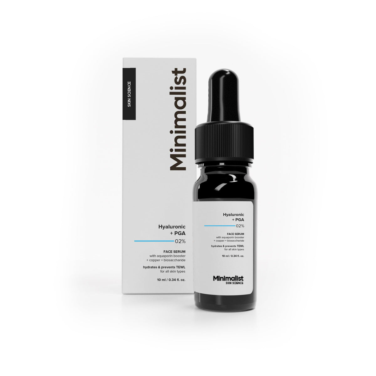 Minimalist 2% Hyaluronic Acid + PGA Serum for Intense Hydration, Glowing Skin & Fine Lines | Daily Hydrating Face Serum For Women & Men with Dry, Normal & Oily