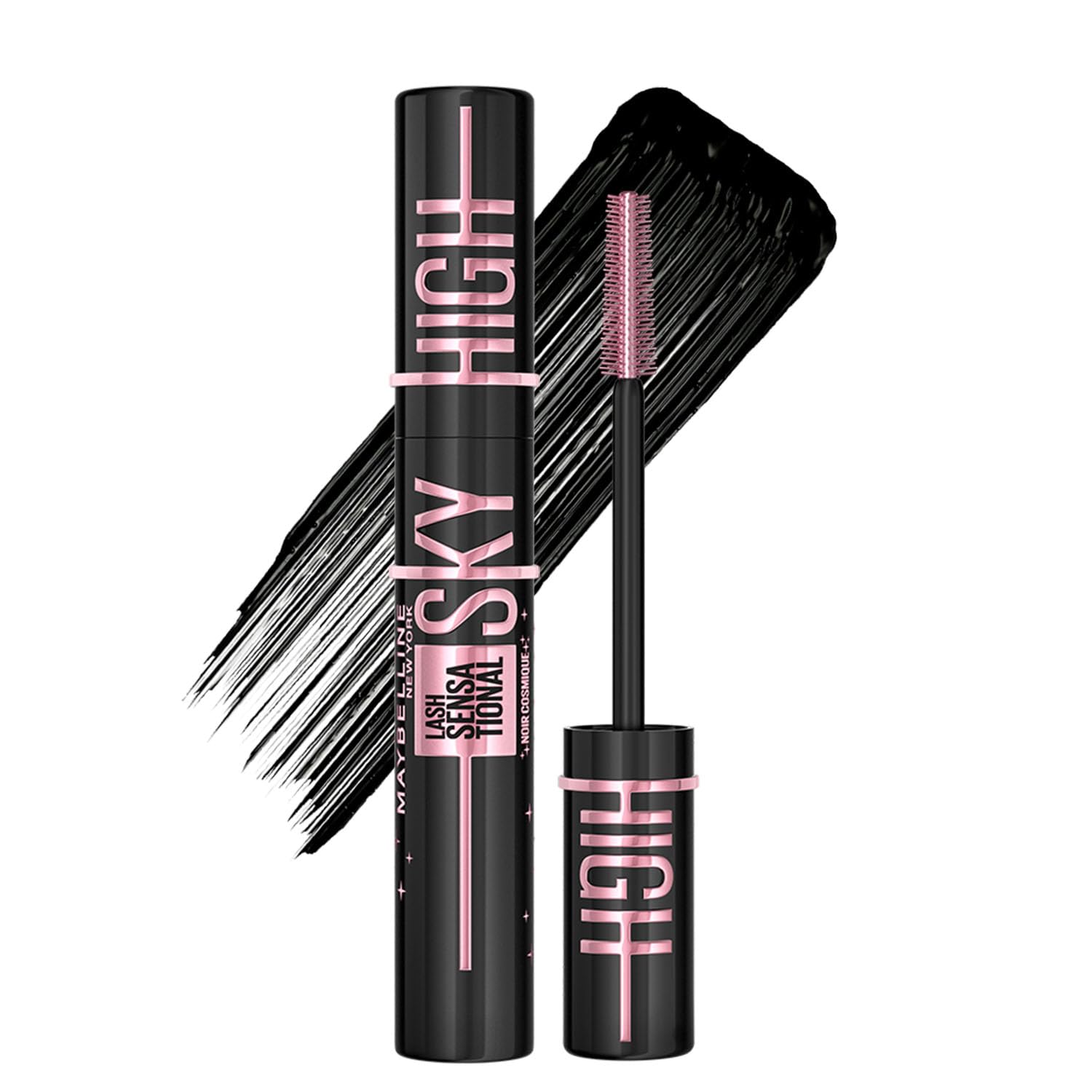 Maybelline New York Lash Sensational Sky High Mascara, Very Black, Lengthening and Volumizing Mascara With Bamboo Extract & Fibres, Ophthalmologist tested and Waterproof | 6ml