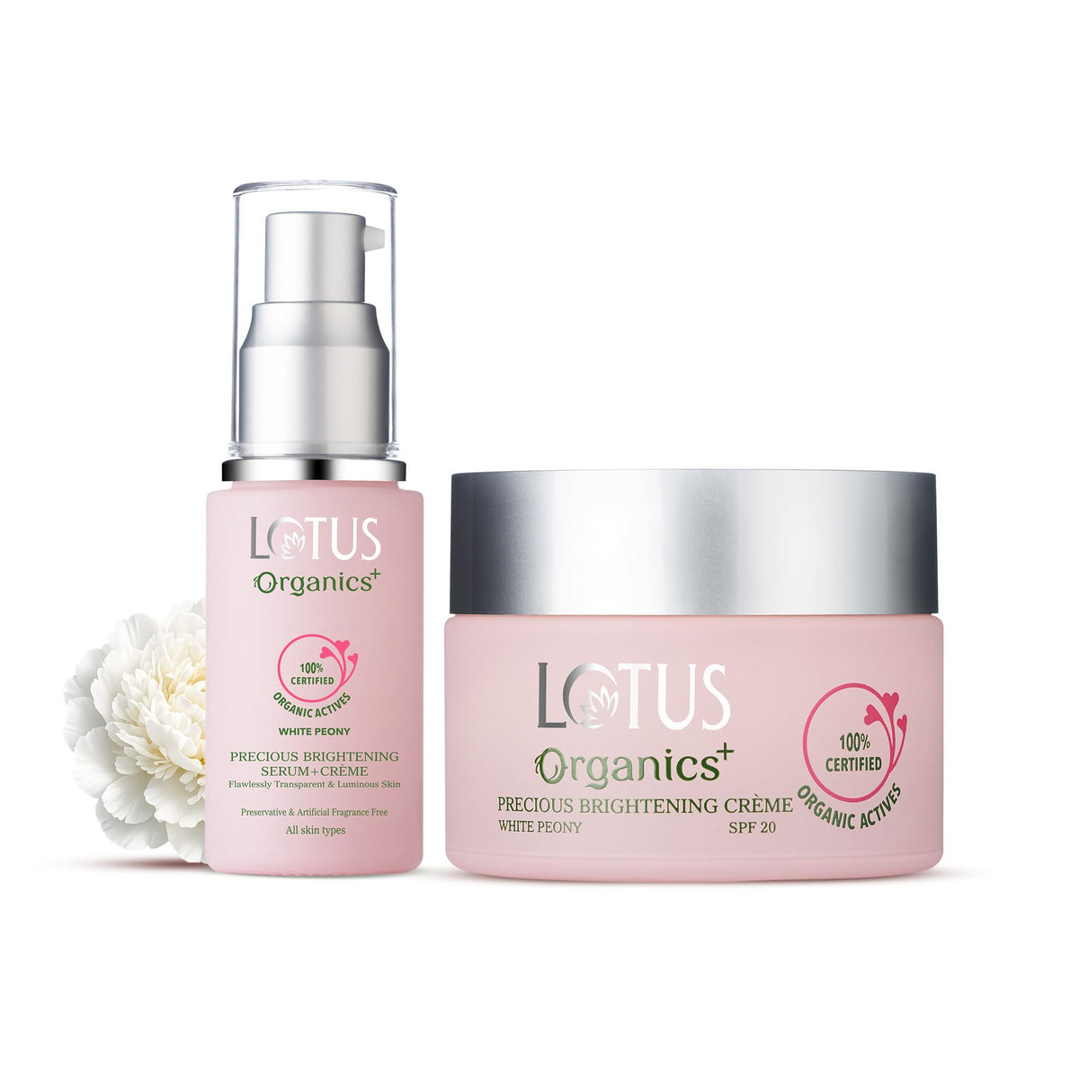Lotus Organics+ Precious Face Cream 50g+Face Serum + Cream 30g