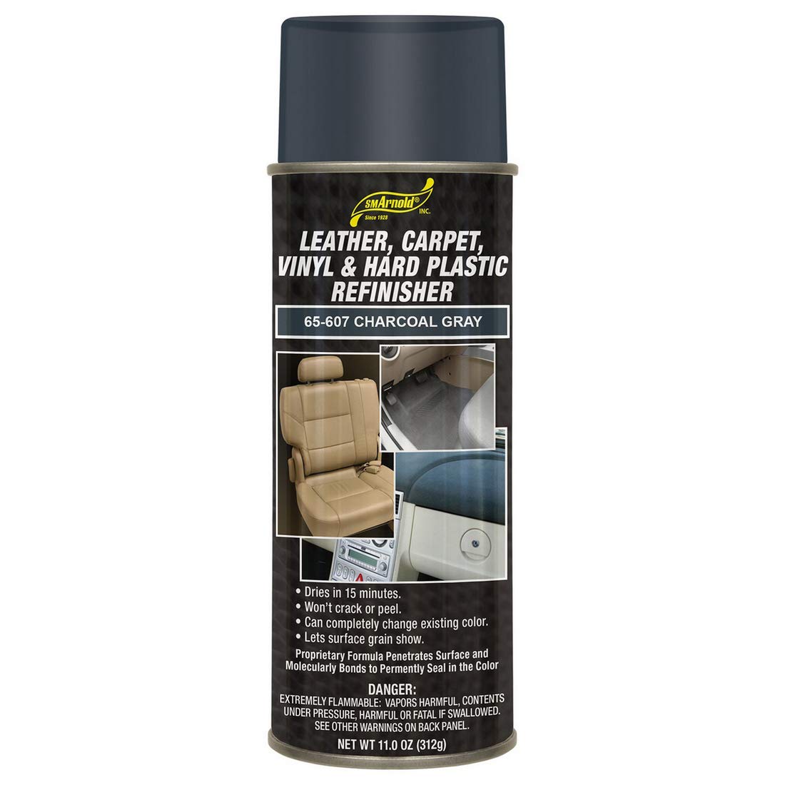 S. M. Arnold Charcoal Gray Leather, Carpet, Vinyl & Hard Plastic Refinisher [65-607], 11. Fluid_Ounces