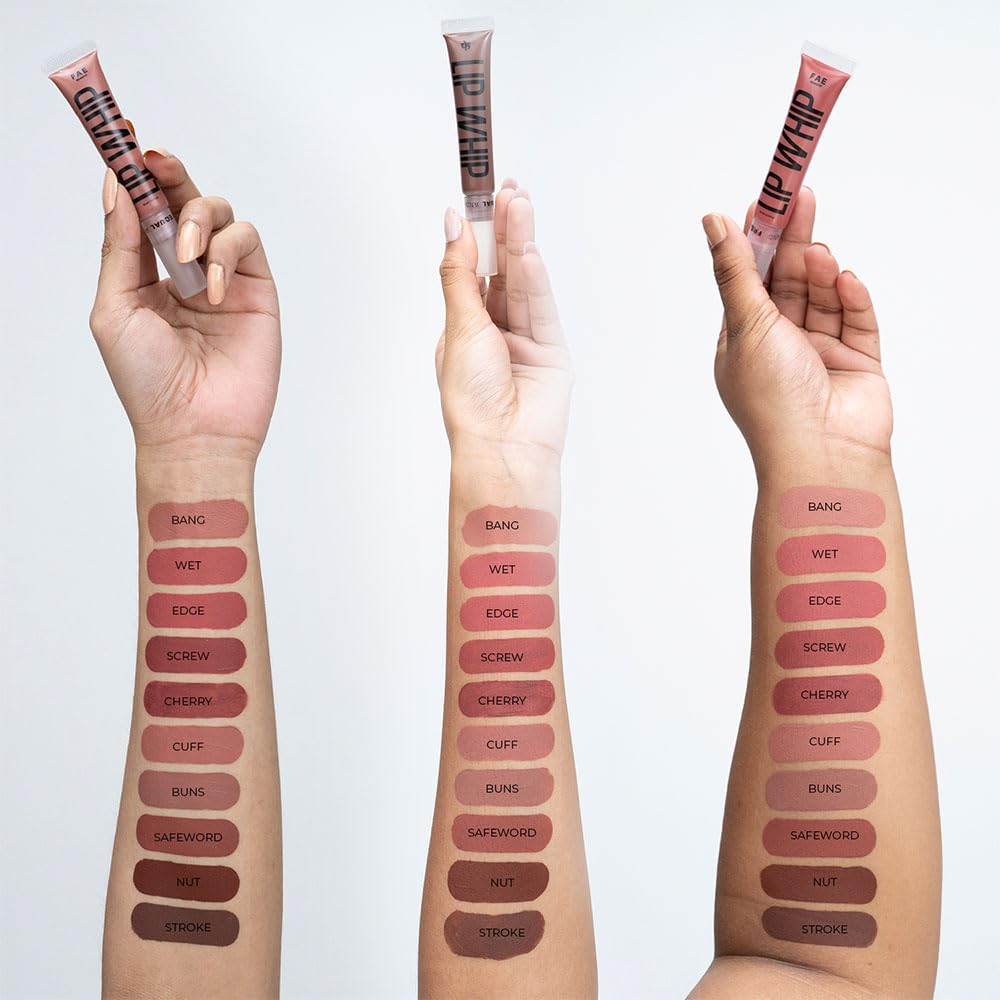 Fae Beauty Lip Whip 12H Matte Liquid Lipstick | Long Wear | Non Drying | Soft Mousse Smudgeproof Formula | Vegan | Enriched with Vitamin E and Cherry Coffee - Peg