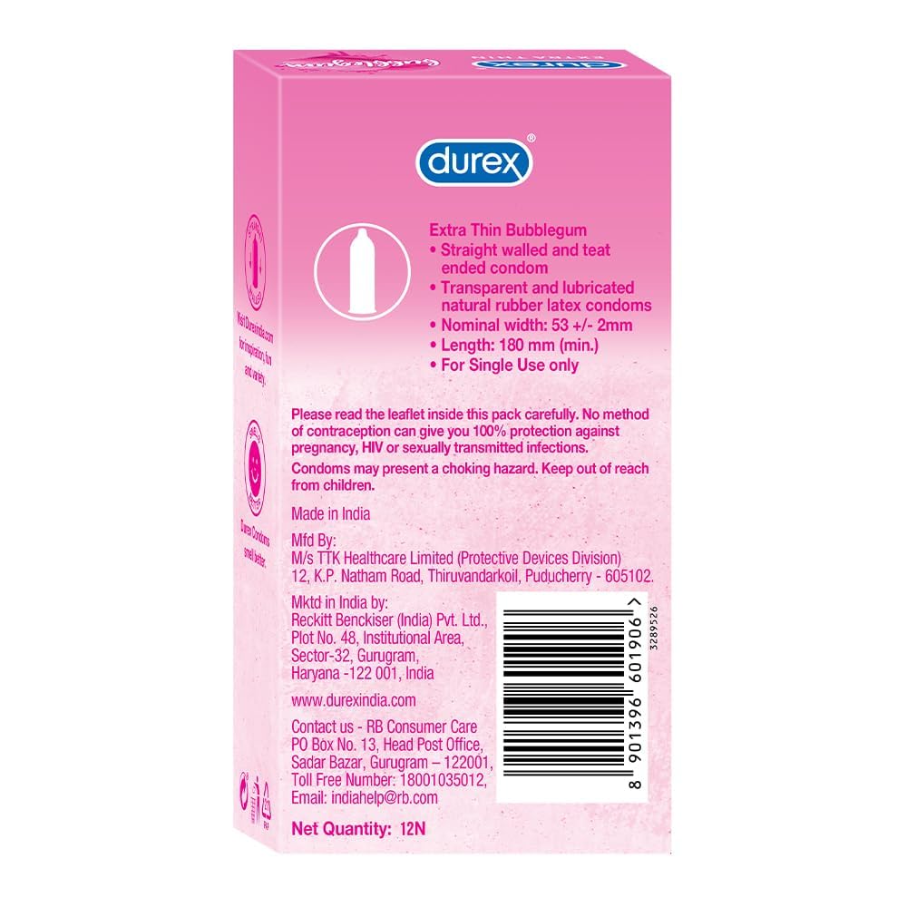 Durex - Pack of 12 Condoms (Bubblegum)