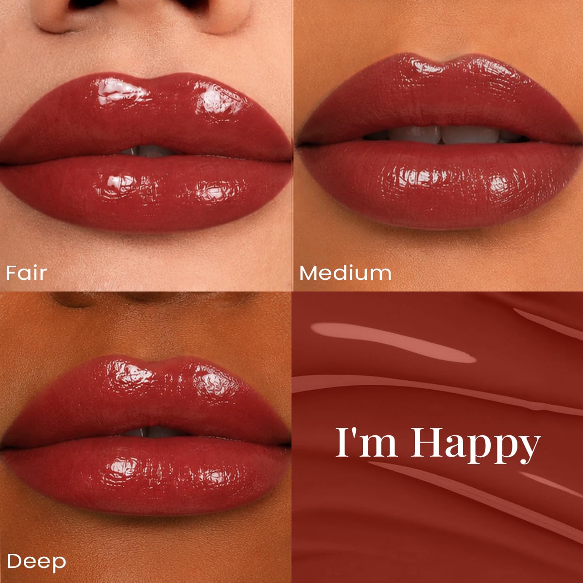 Staze Gloss Lock 2-in-1 Liquid Lipstick Matte Lipstick + High-Shine Transferproof Gloss 12H Long-lasting Intense Pigment Lightweight & Waterproof 05 I'm Happy 7g