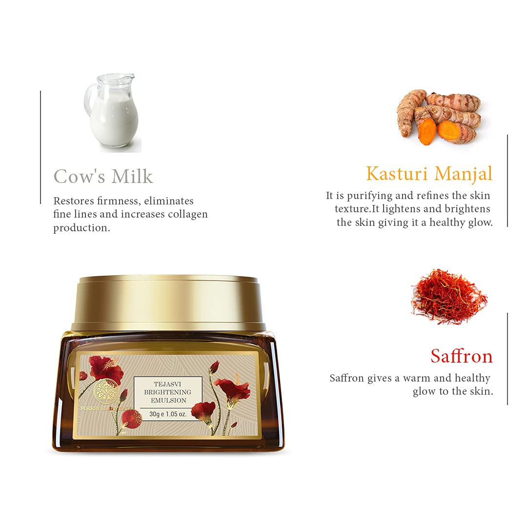 Forest Essentials Deeply Nourishing Brightening Ghee Cream | Ayurvedic Massage Cream with Pure Ghee | Improves Texture, Radiance & Firmness | For All Skin Types