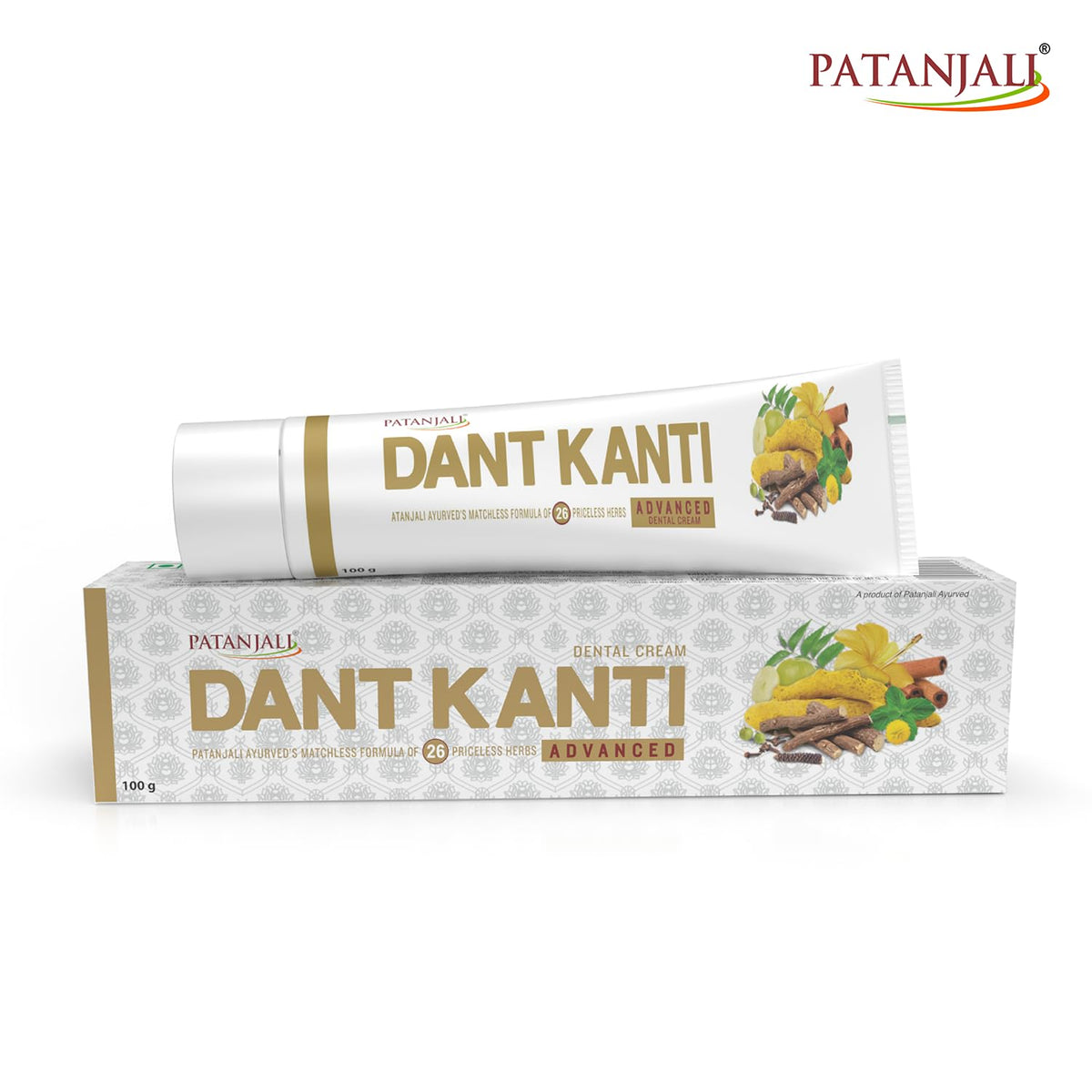 Patanjali Dant Kanti Dental Care Advance Toothpaste 400g (100gx4), Helps in Reduction in Bad Breath, Cavity Free Smile, Freshness with Protection & Healthy Gums