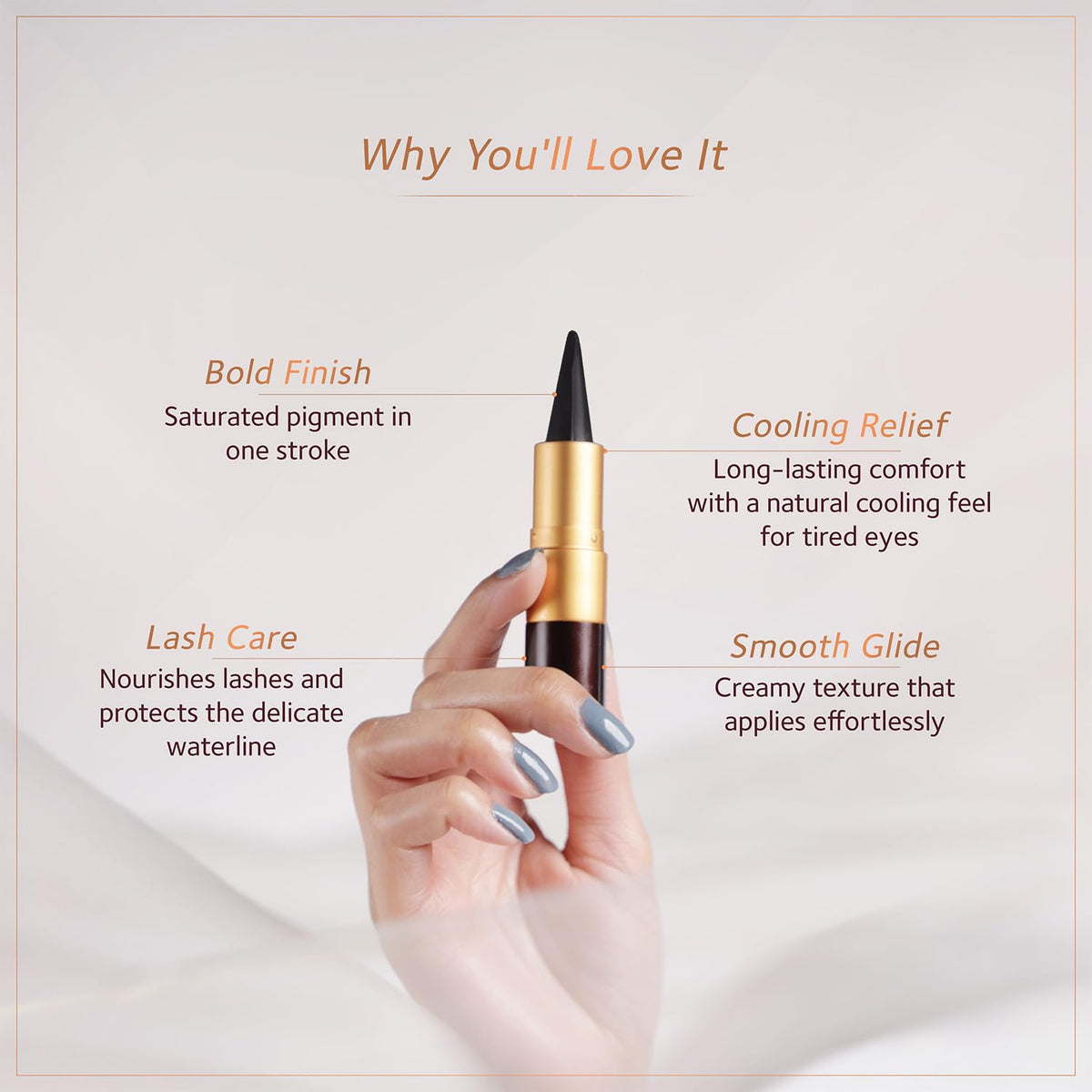 SoulTree Ayurvedic Kajal | Pure Black | Surma Smoke — Abyssal Black Onyx | Enriched with 100% Organic Ghee, Almond Oil & Camphor | Soothe, Cool & Nourish Eyes |
