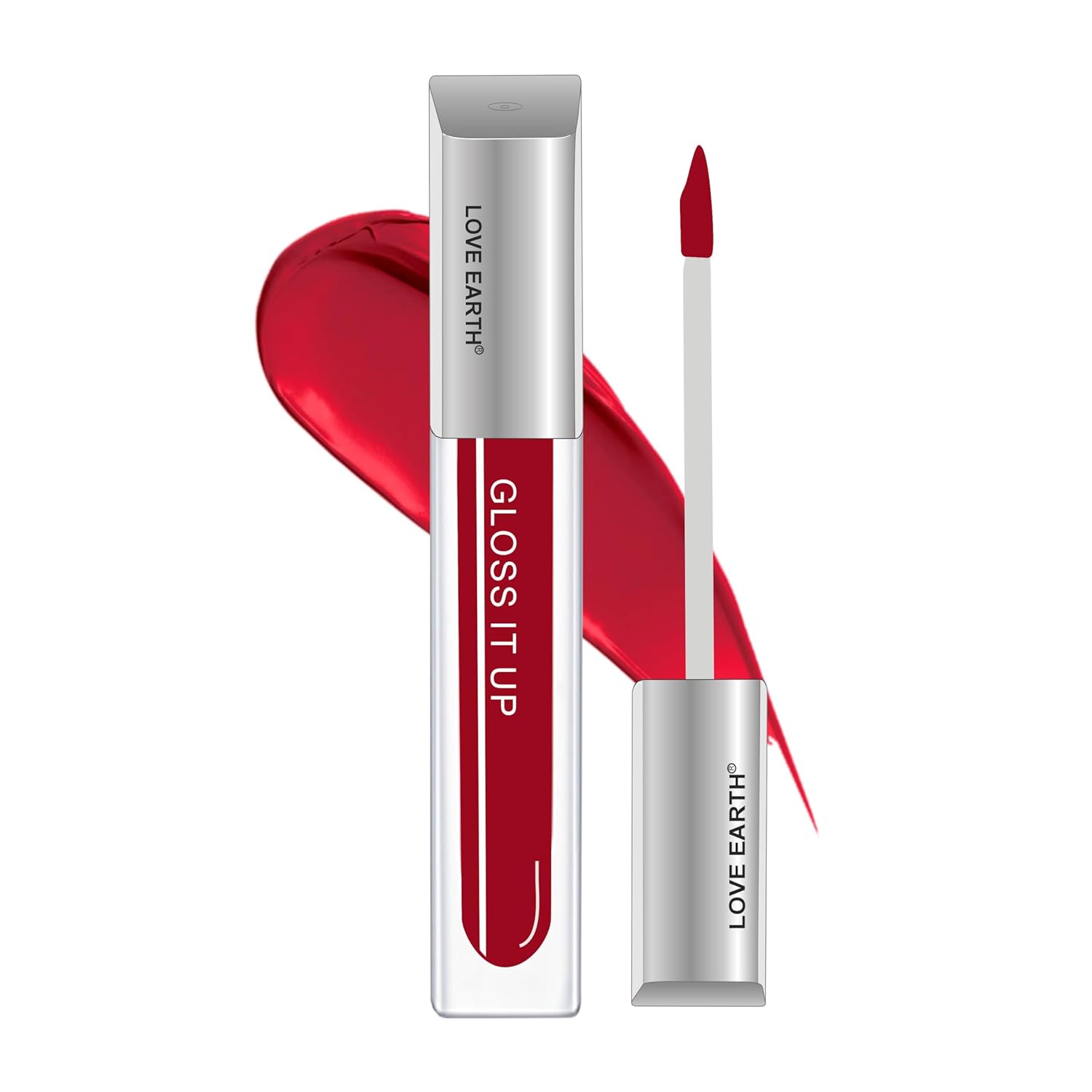 Love Earth Liquid Lip Gloss -Pink Power For Soft & Dewy Lips Enriched With Vitamin E & Almond Oil | Lip Color For Glossy Look |Lightweight Non Sticky Lip Shiner For Moisturizing Lips 3ml (Deep Pink)