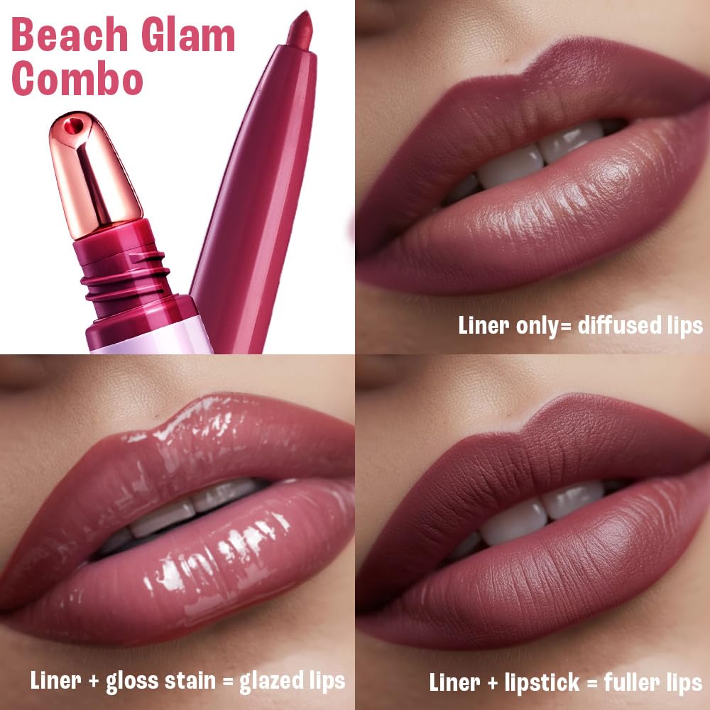 Lakme 9to5 Hya Beach Edit, Lipstick + Liner Duo, Pro Pink Medium, Infused with Hyaluronic Acid, Vitamin E, Jojoba Oil, Comfortable Matte Finish, SPF Powered, Hydrating Lipstick, 2+0.2 g
