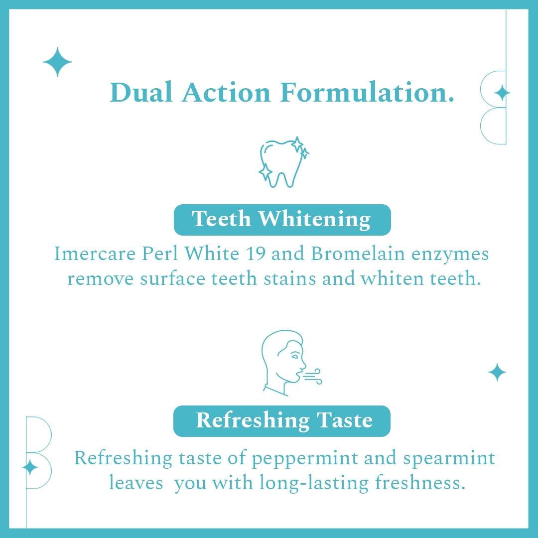 Perfora Dream Whitening Toothpaste - 75 gms (Pack of 3) | Instant Teeth Whitening for Kids & Adults | Made Safe Certified SLS Free & No Artificial Sweeteners |