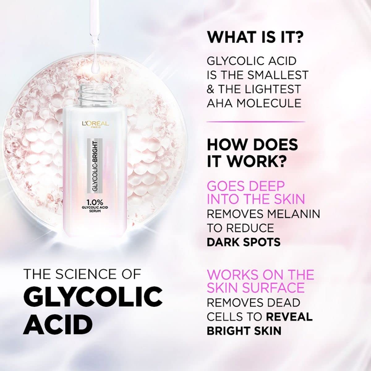 Loreal Paris - Glycolic Bright Skin Brightening Serum (30mL)