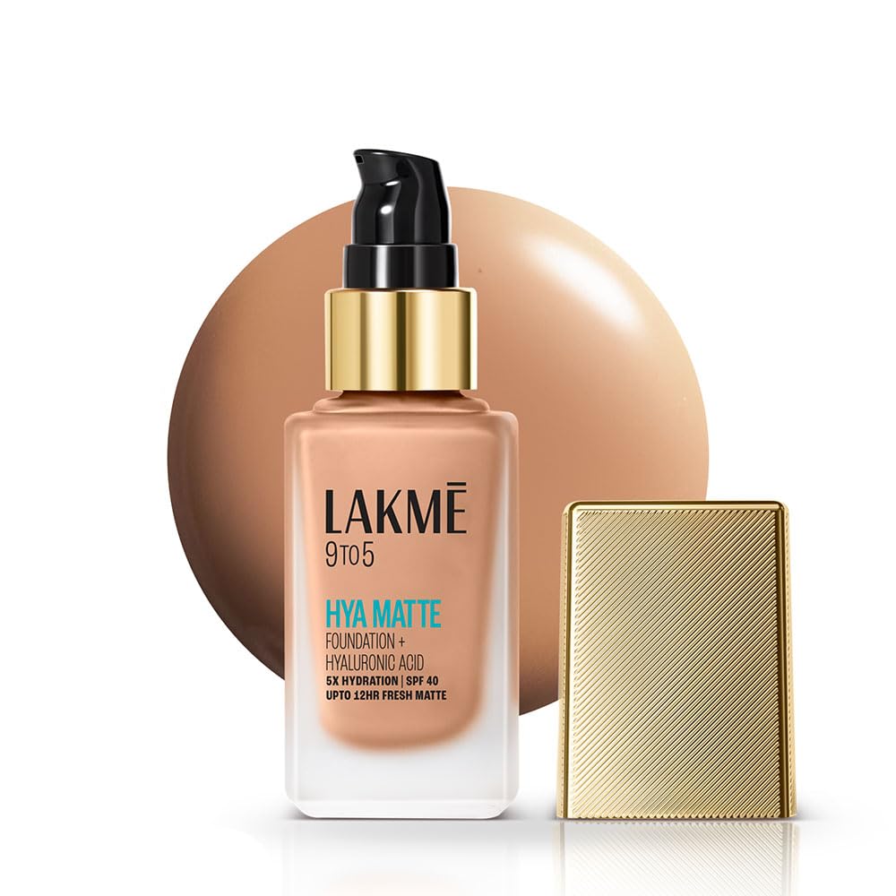 Lakme 9to5 Hya Matte Foundation + Hyaluronic Acid Cool Cinnamon - 25ml