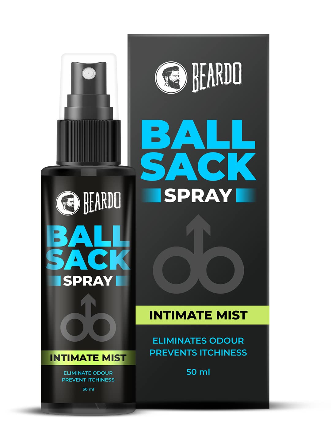 Beardo Ball Sack Spray For Men, 50ml | Intimate Care Spray for Fresh, Clean and Dry Balls | Intimate Hygiene Body Spray for Men; Prevents Odor, itch | Strictly