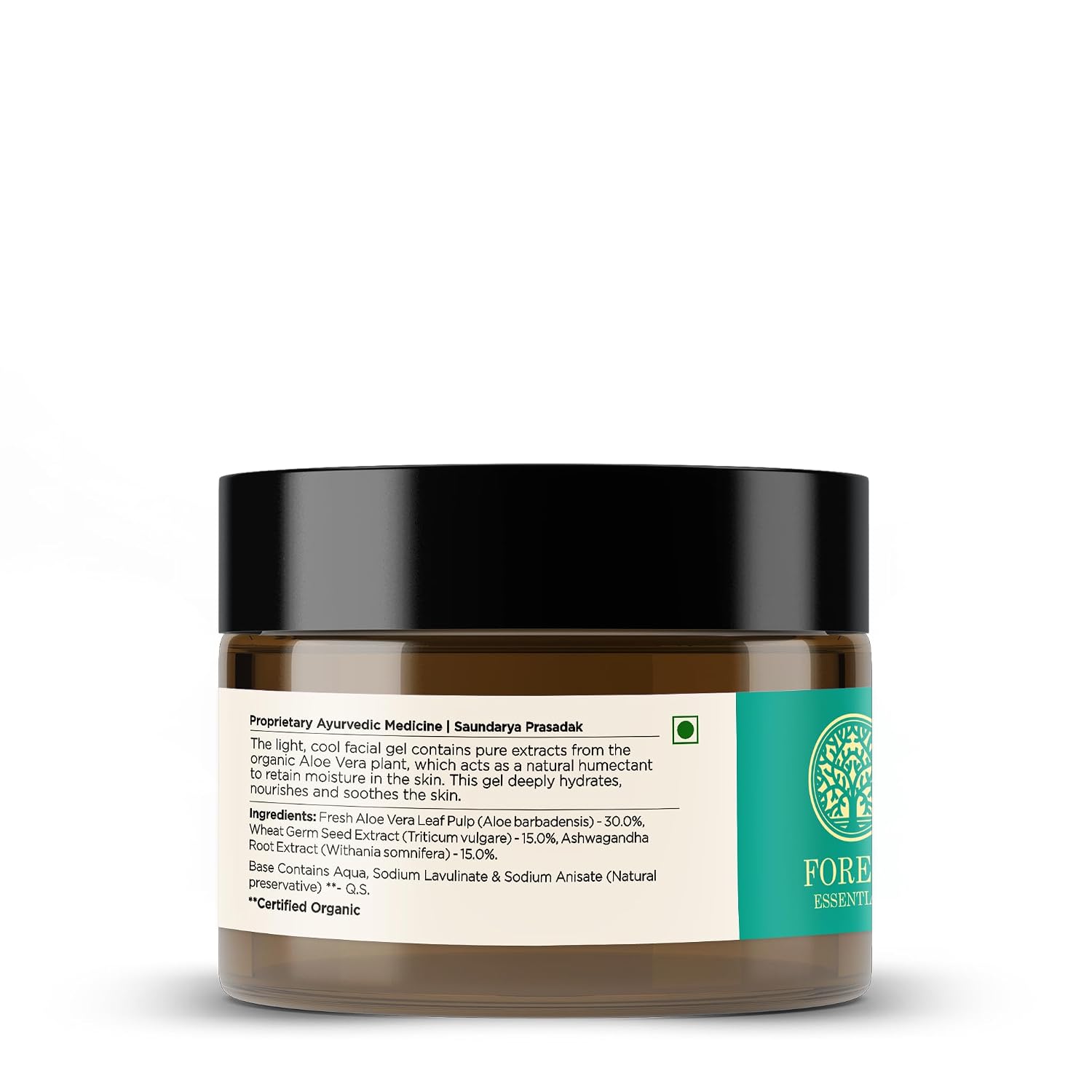 Forest Essentials Hydrating Facial Gel Pure Aloe Vera| Ayurvedic Skin Toner & Moisturiser | Natural Aloe Vera Gel for Glowing, Hydrated Skin