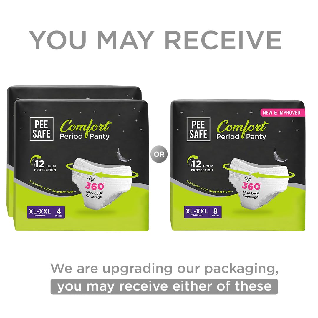 Pee Safe Comfort Period Panties XL-XXL | 8 Panties | 12 Hr Protection XL-XXL (8Pcs) 8