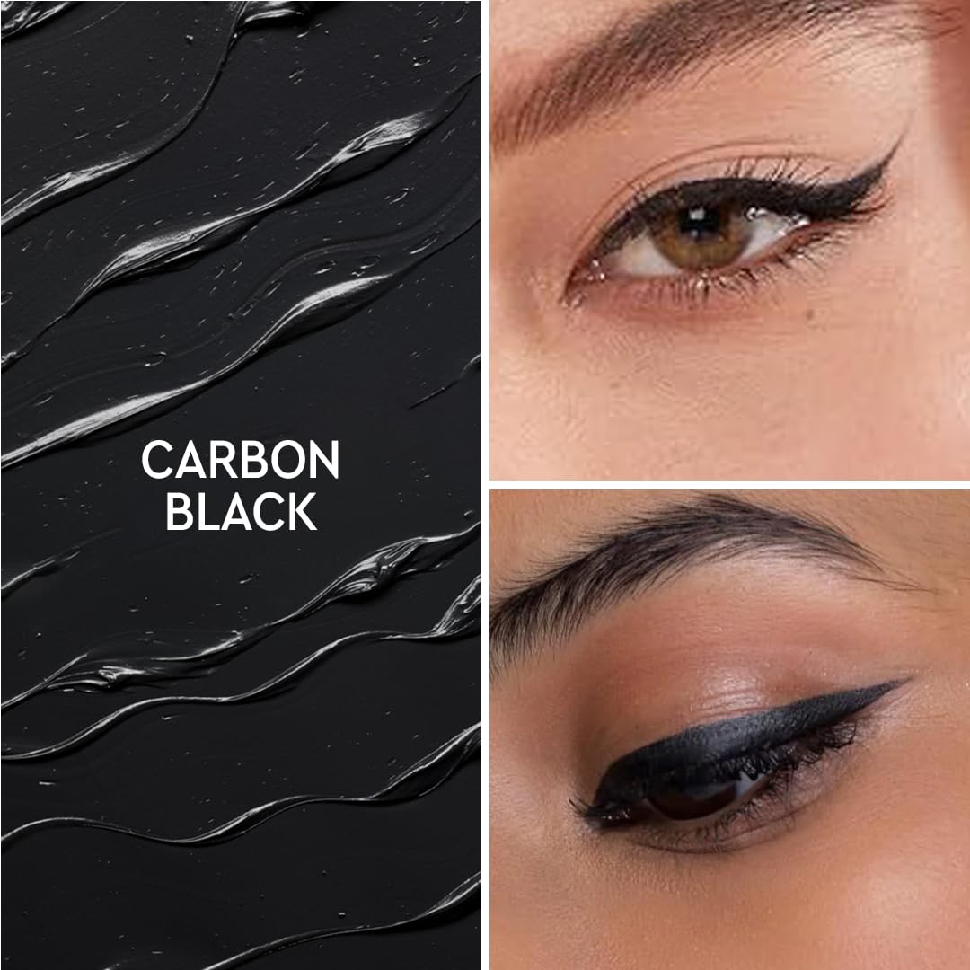 Kiro Waterproof Soft-Matte Eyeliner Pen, Carbon Black, 1.1 ml, Smudgeproof Eye liner, Matte Pen Eyeliner, Vegan, No Parabens, Liquid Eye Pen, 24 Hour Stay On, Non Toxic Liner for Eye