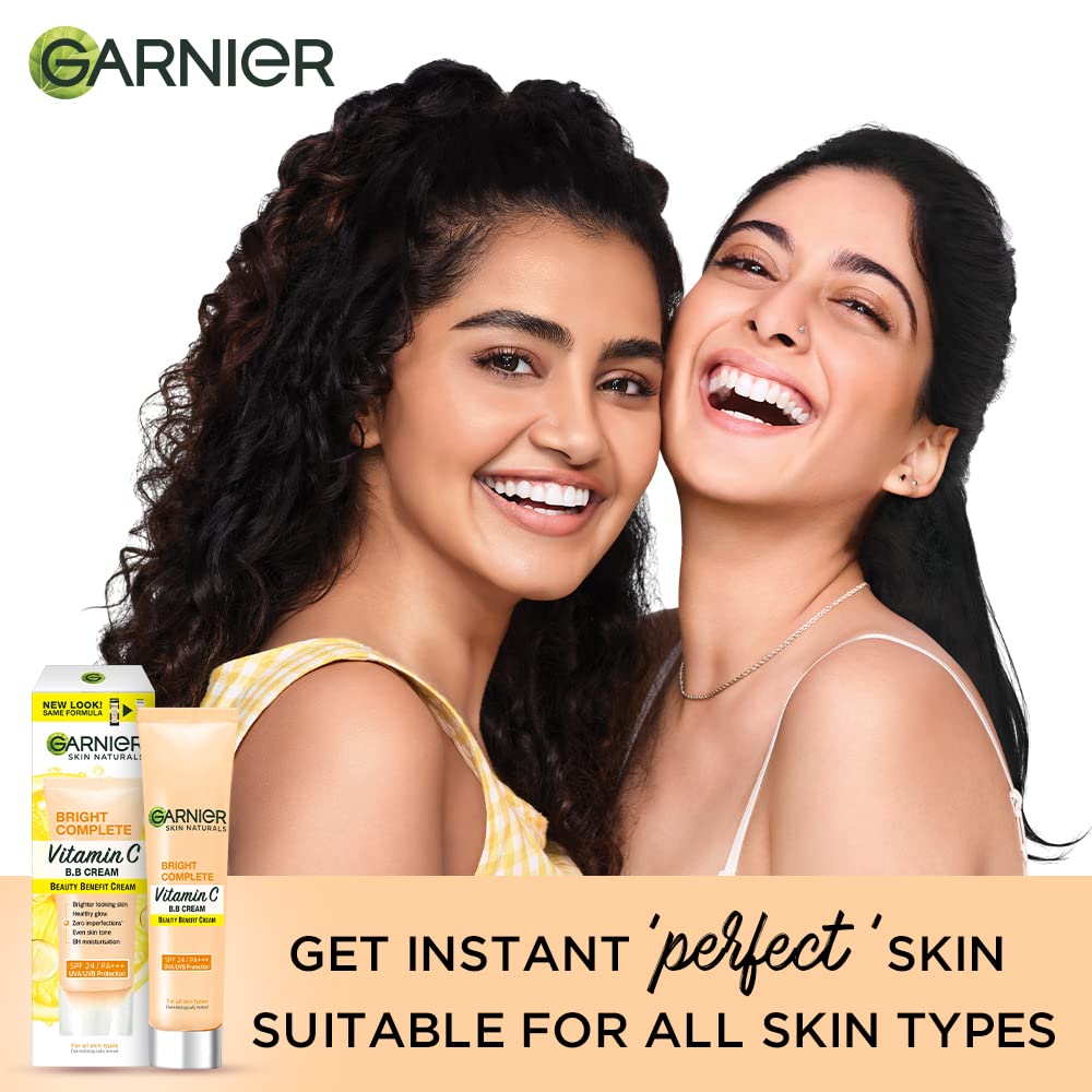 Garnier Skin Naturals, B.B. Cream, Moisturising & Brightening, Bright Complete Vitamin C, 30 g 30 g (Pack of 1)
