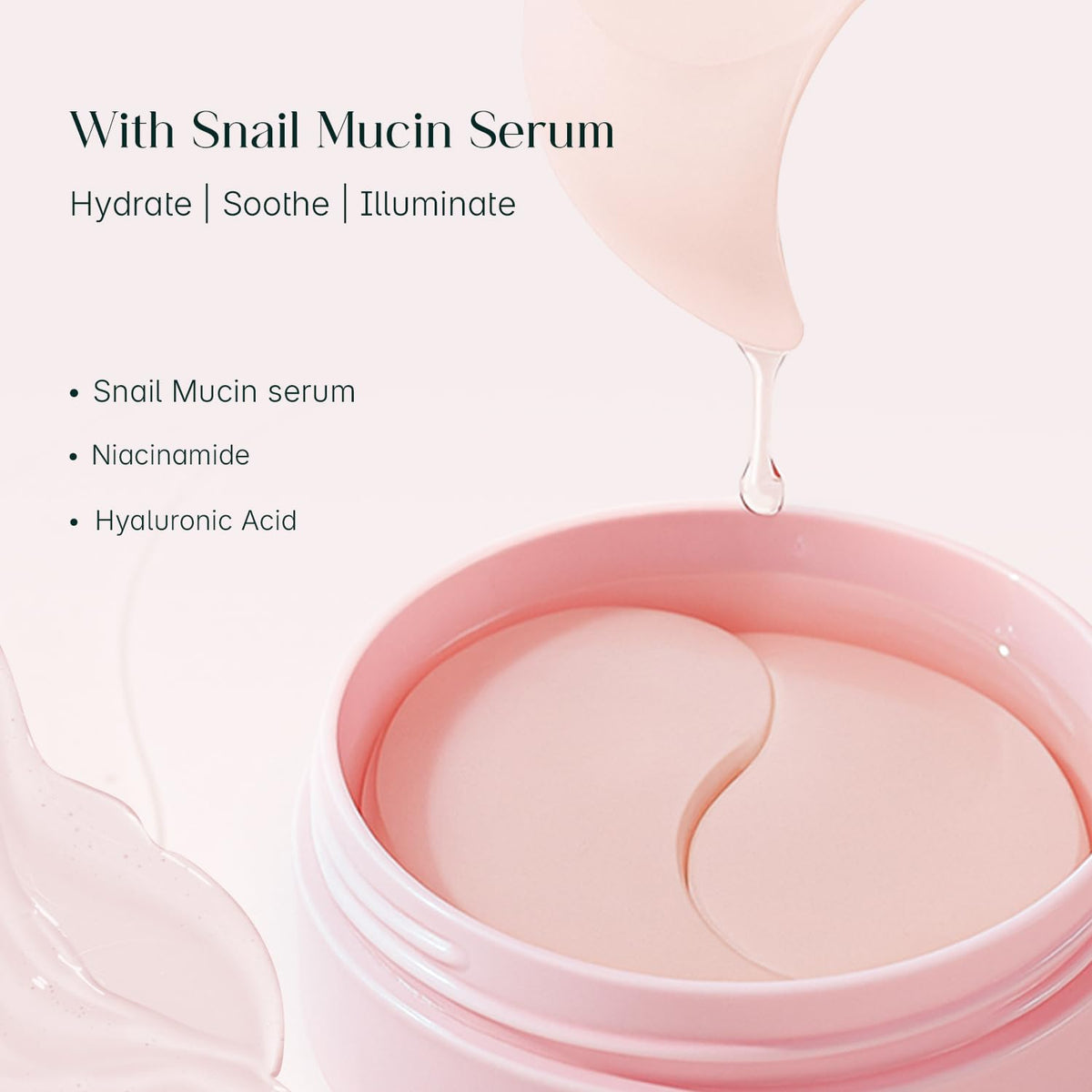 SeoulSkin Snail Mucin Under Eye Serum Patches (32 Pcs) – Korean Eye Patches for Dark Circles, Puffy Eyes, Hydrates & Repairs with Niacinamide & Hyaluronic Acid