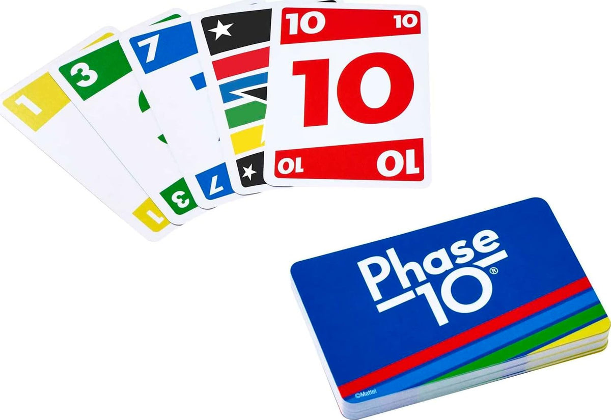 Mattel Games UNO, Phase 10 and Pic Flip Bundle, 3 Mattel Card Games in Decorative Storage Tin, For Kid, Family & Adult Game Night, 7 Years & Up