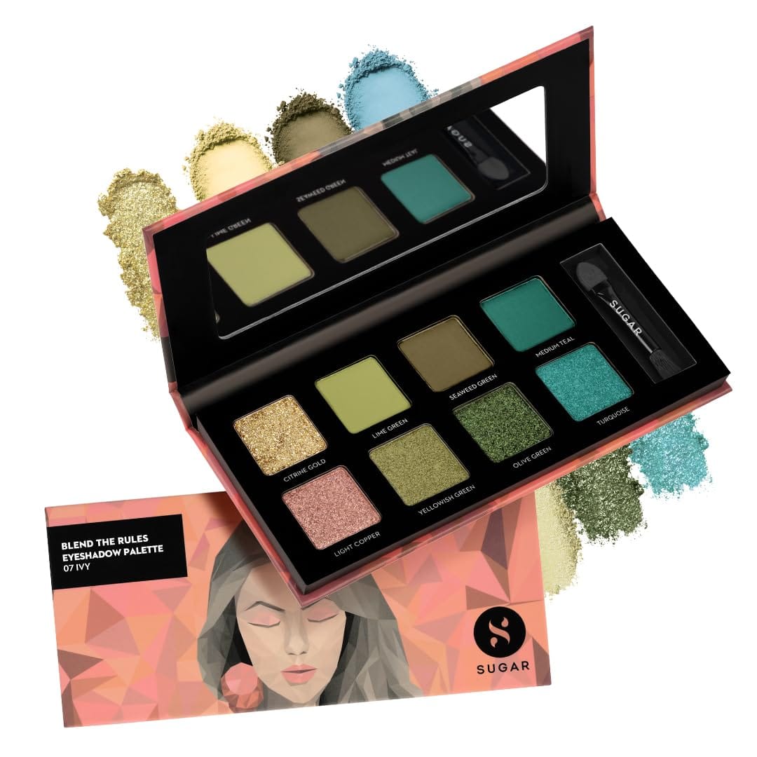 SUGAR - Blend The Rules Matte Eyeshadow Palette | SmudgeProof (07 Ivy) - 10.4g