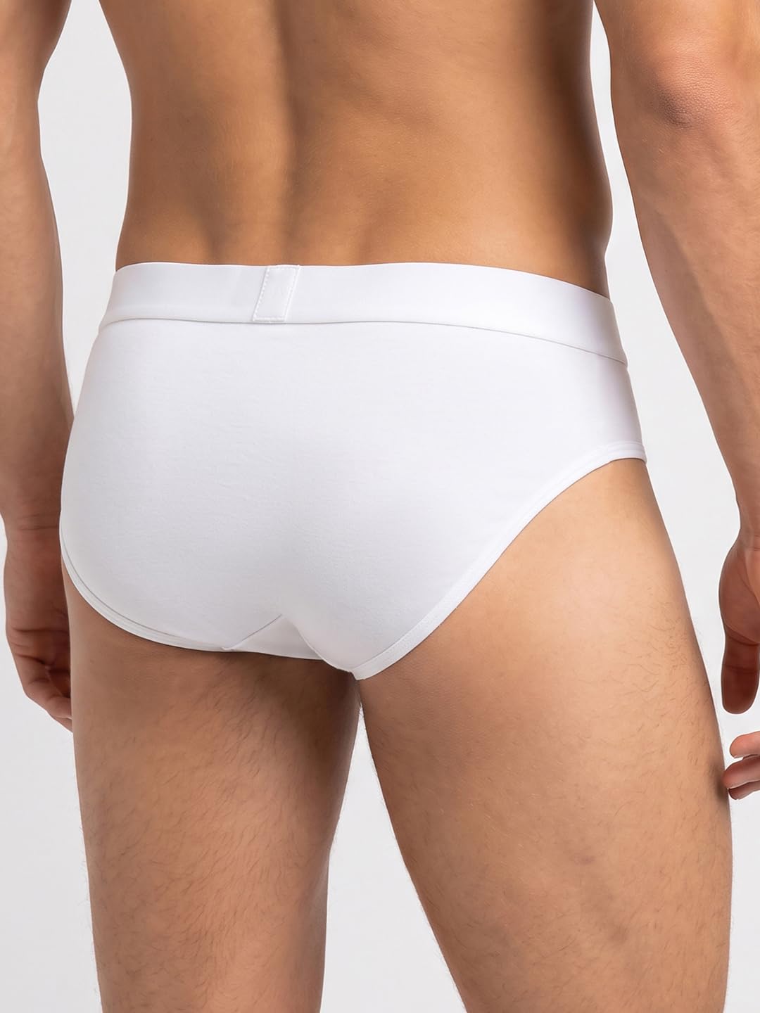 Park Avenue Men Regular Fit Solid Pattern Modal Elastane Blend Brief L White
