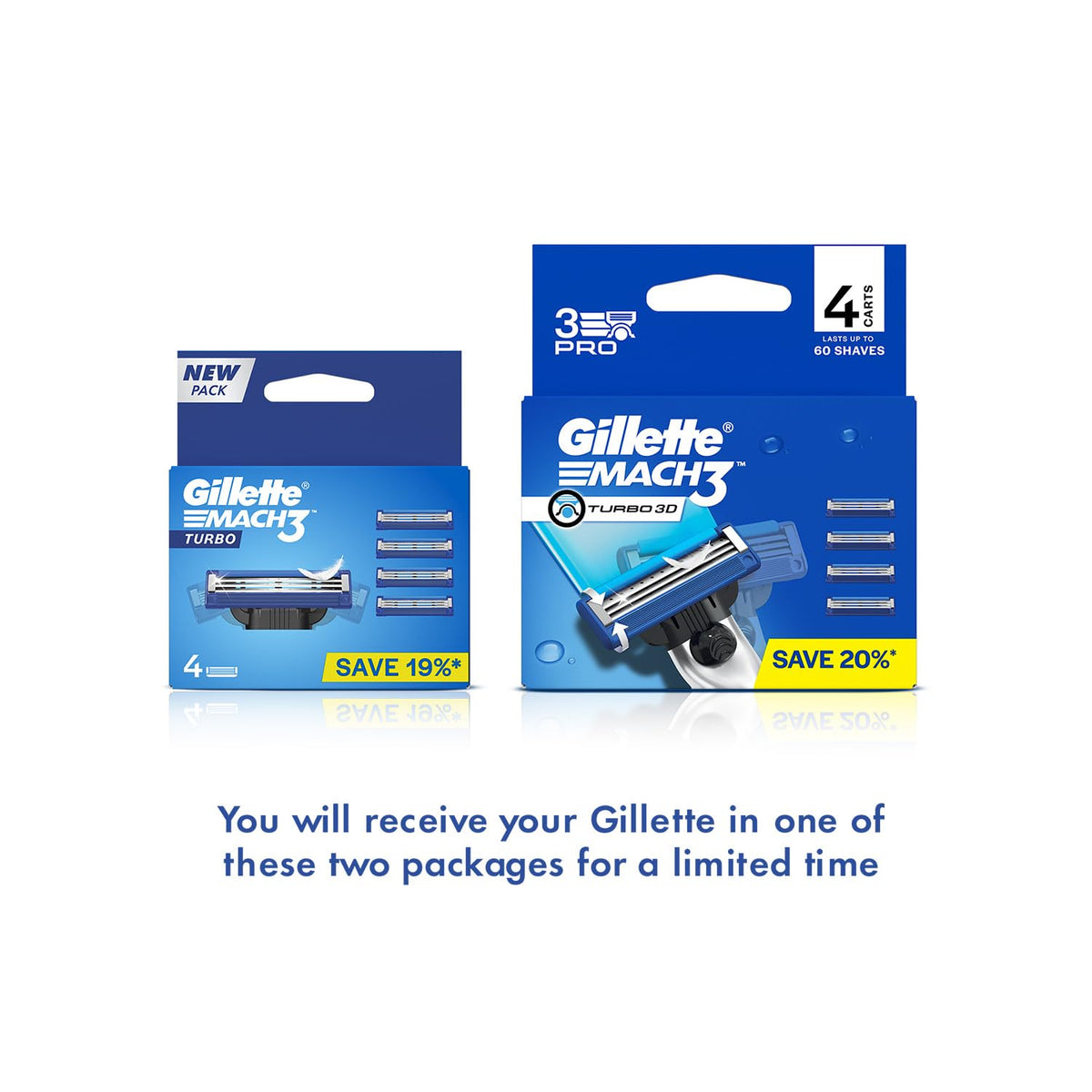 Gillette Mach3 Turbo, Pro Shaving Blades For Men | 10 Cartridges, Super Value Pack | Enhanced Lubrication | 10 Cartridges Last Up-To 150 Shaves | Your Most Comf