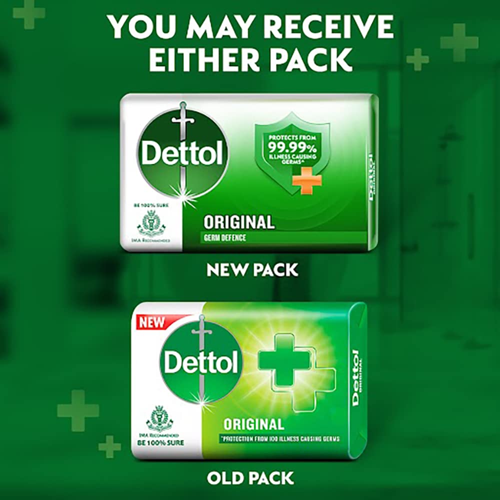 Dettol Original Germ Protection Bathing Soap Bar (Buy 3 Get 1 Free - 75G Each), Combo Offer On Bath Soap