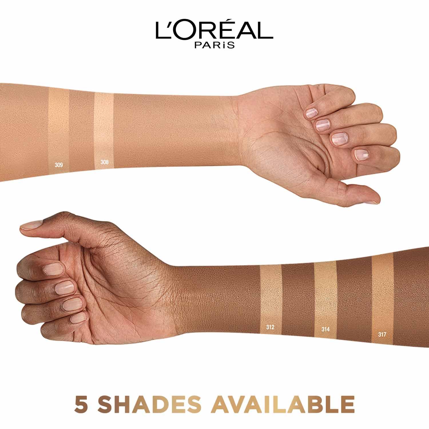 L'Oreal Paris Infallible Full Coverage Concealer, High Cover, Longwear, Waterproof Formula, For Undereye Circles and Blemishes, For Highlighting and Contouring, Shade: 312, 10g