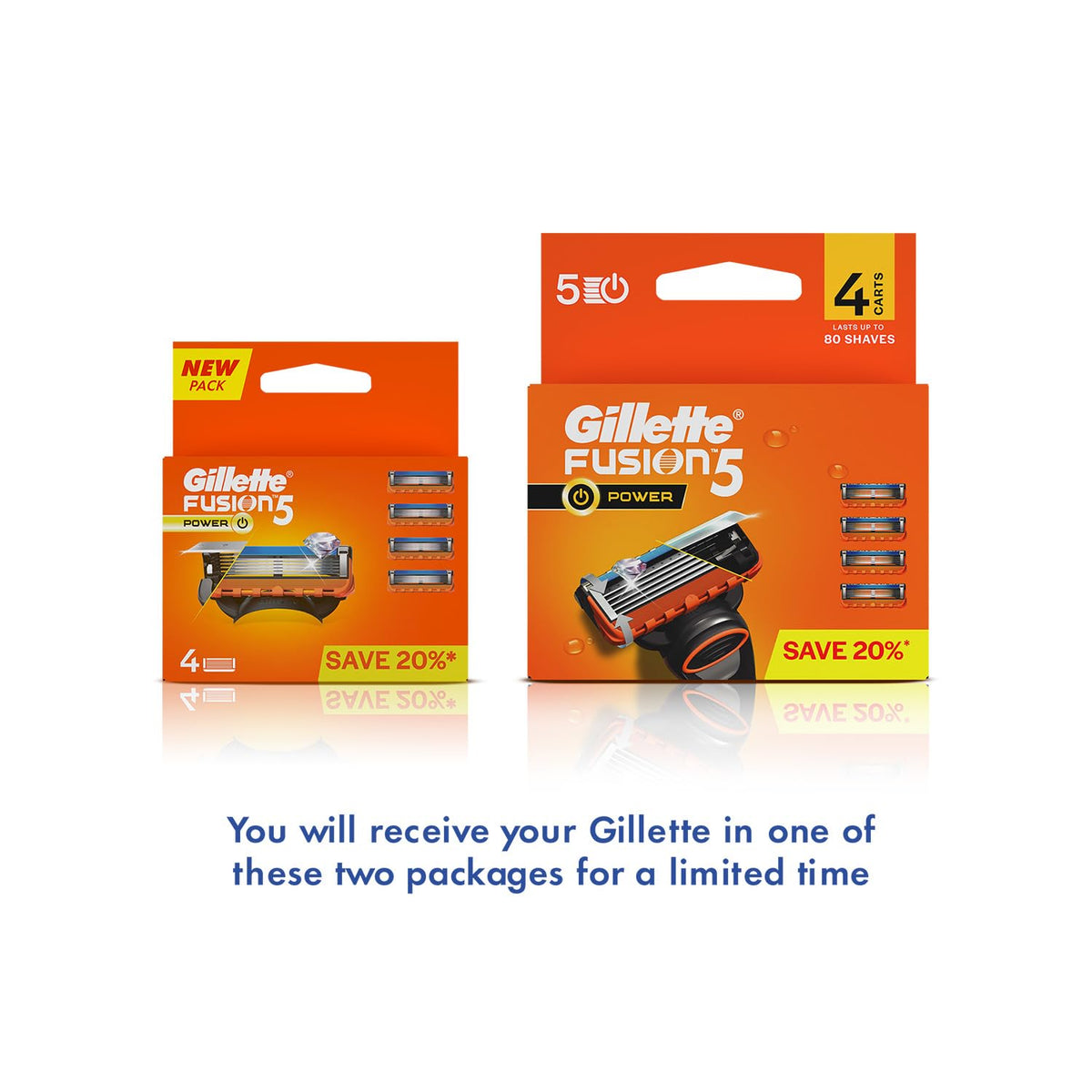 Gillette Fusion 5, Shaving Razor Blades For Men | 6 Cartridge, Value Pack | 6 Catridges Last Up-To 120 Shaves | For Your Perfect Shave And Perfect Beard Shape W
