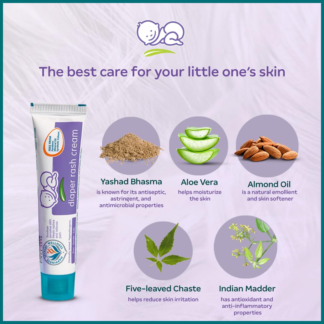 Himalaya Baby Rash Relief Cream with Pure Cow Ghee 50g| For Sensitive Skin Cow Ghee 50 g (Pack of 1)