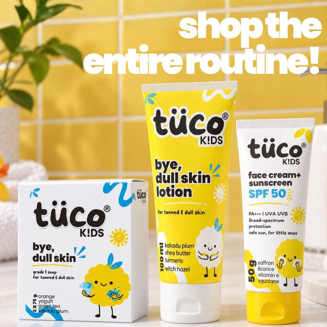 Tuco Kids Sunscreen for Kids, Sunscreen spf50 PA++++, 2-in-1 Face Cream-50g Cream - SPF50 - 50g - Pack of 1