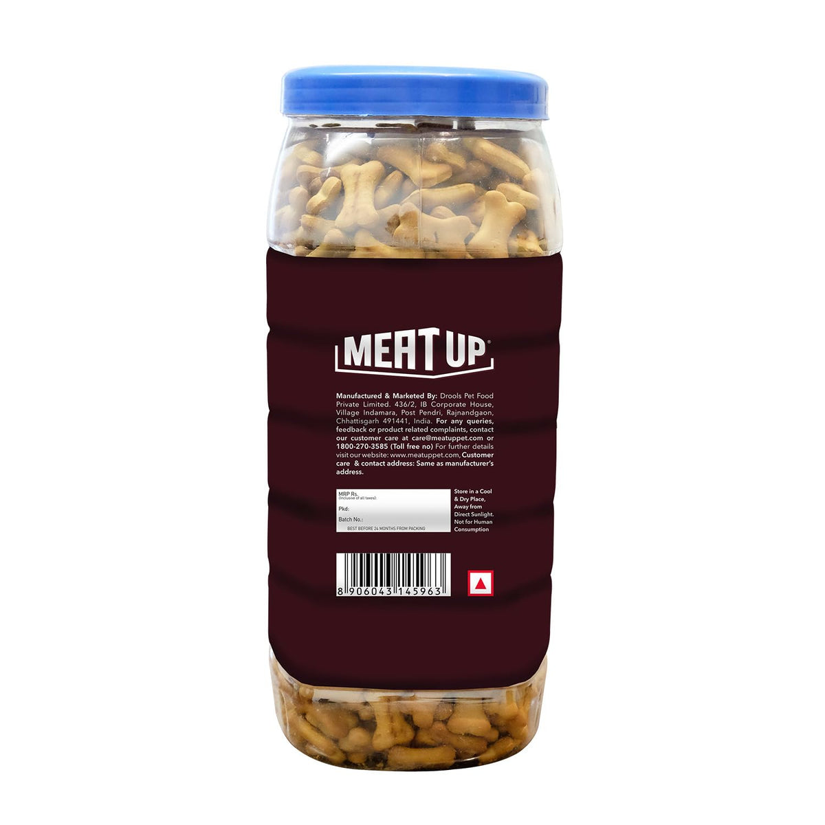Meat Up Dog Treats Biscuits 2kg (2x1kg) | Real Chicken Flavour | Remove Plaque & Tartar Build-up | Vitamins & Minerals | Promotes Lustrous Coat 1 kg (Pack of 2)