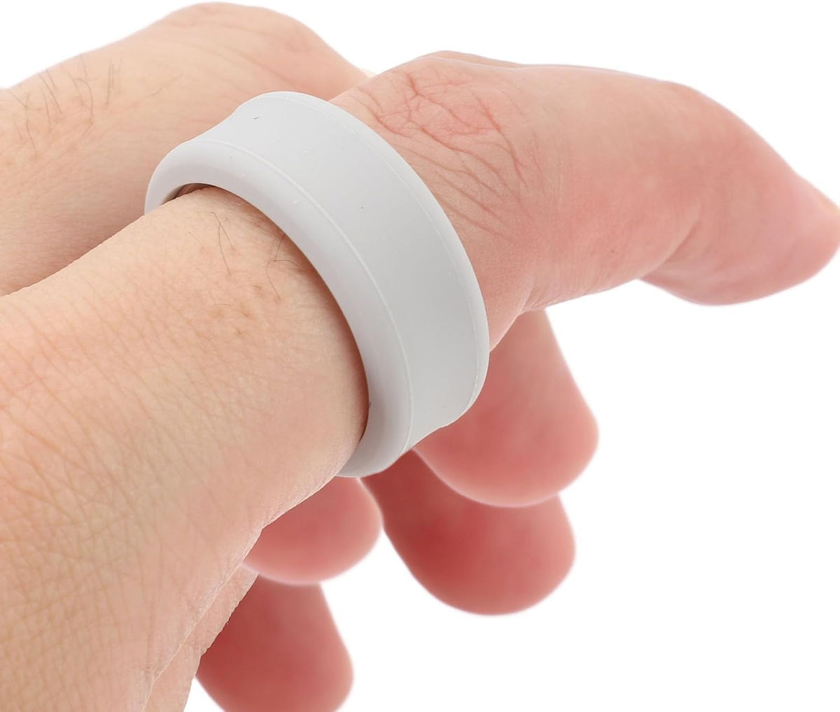 OJOS Silicone Ring Cover Compatible with Oura Ring Gen 3/ Gabit Ring, Round Ring Case Elastic Ring Protection Smart Ring Protector Sleeve Accessories (Gray, Sma