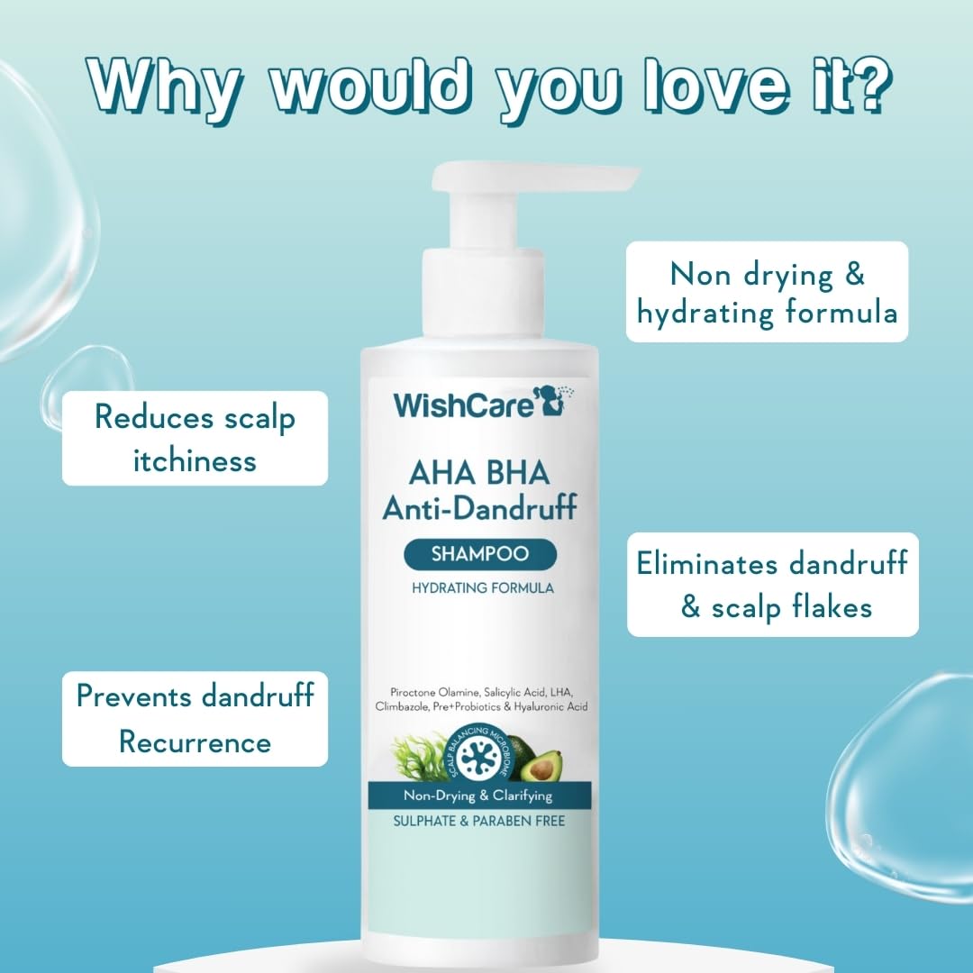 WishCare Hydrating Shampoo | Scalp & Hair Cleansing Formula | Sulfate Free & Paraben Free | For Women & Men | 250 ml