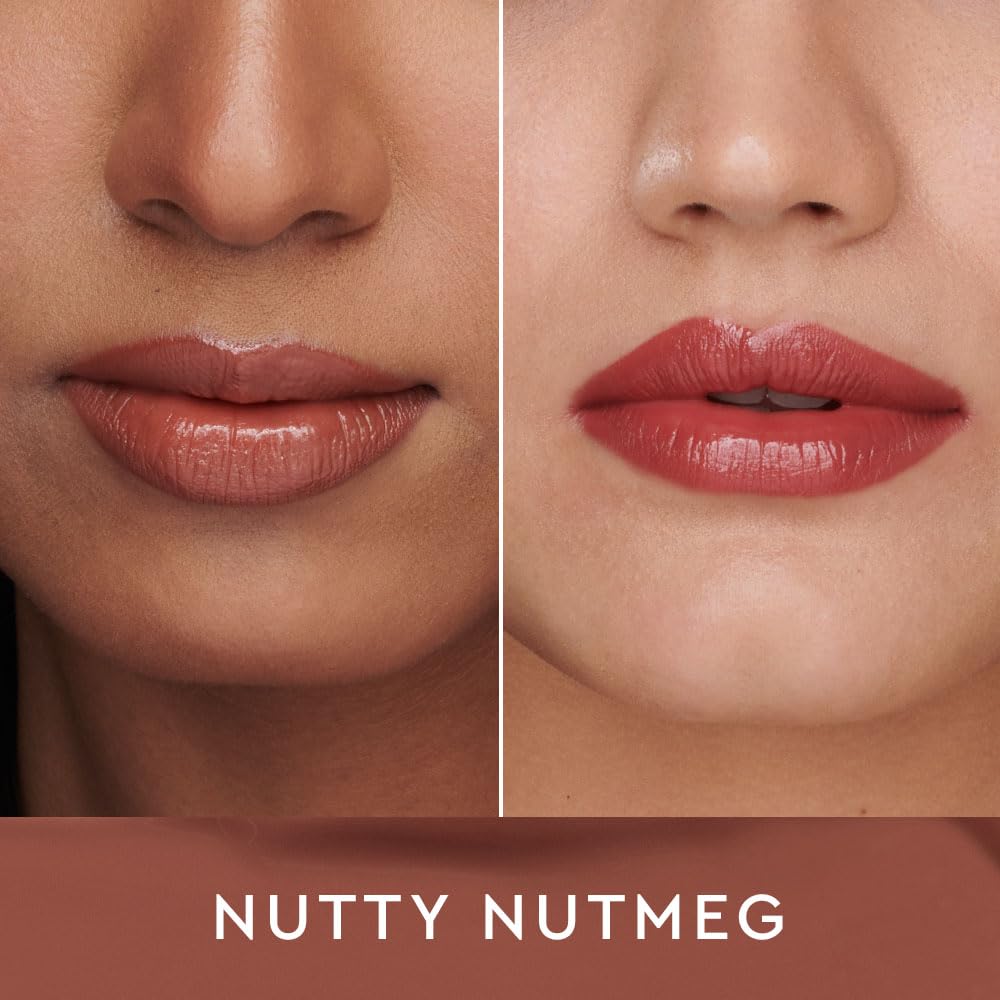 Kiro Glossfinity Crème Gloss - Nutty Nutmeg, 5ml | High-Shine Nude Lip Gloss | Hydrating, Non-Sticky Formula | Enriched with Murumuru & Cupuacu Butters | 8 Shades for Every Indian Skin Tone