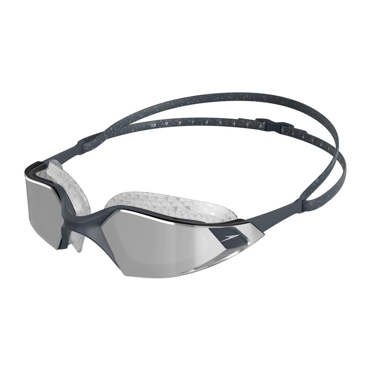 Speedo Unisex Adult Aquapulse Pro Mirror Lens Swim Goggles - Black & Gold Grey One Size