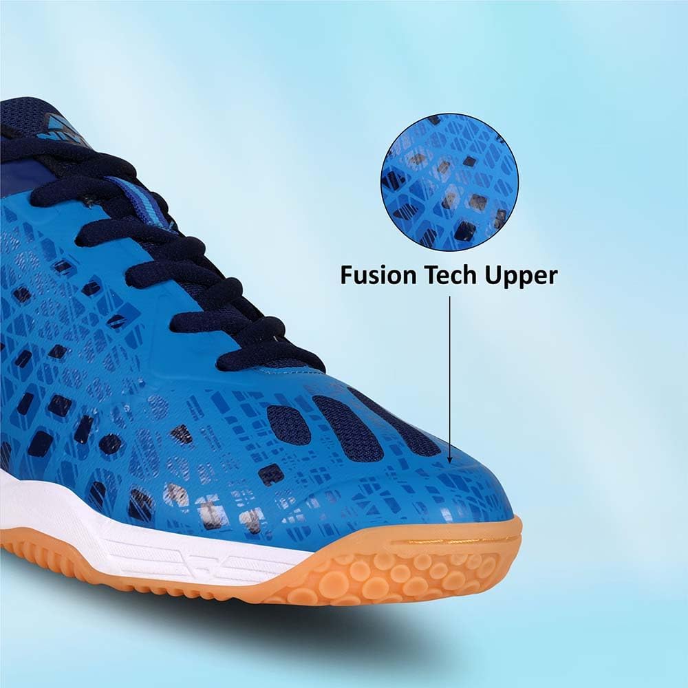 Nivia HY-Energy 2.0 Badminton Shoes for Men, Duofoam Cushion, Breathable Mesh, Abrasion Resistant Sole, Ideal for Badminton, Volleyball, Squash, Table Tennis, P
