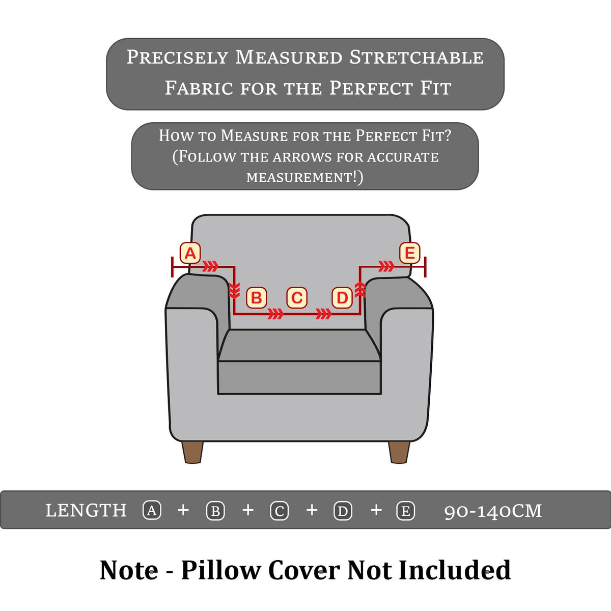 Lukzer 1 Seater Pastel Yellow Dotted Stripe Pattern Sofa Cover | 240 GSM Universal Stretch Fit Jacquard Fabric Couch Protector | Fully Covered Anti Slip & Washa
