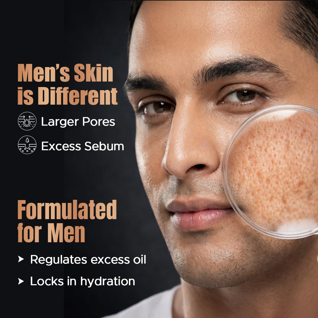 The Man Company Glow Pro Non-Sticky Daily Moisturizer for Face | Moisturizes, Hydrates with Glutathione, Vitamin E & Cocoa Butter | Face Moisturizer Cream for M