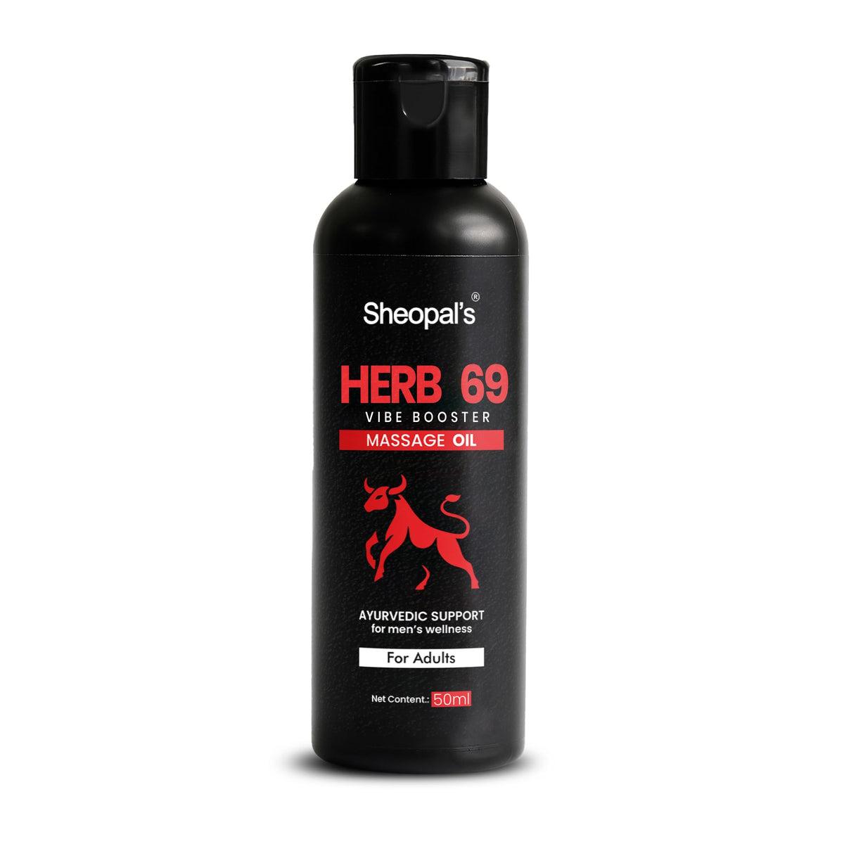 Sheopals Herb 69 Vibe Booster Supplement for Men | L-Arginine, L-Citrulline, Ashwagandha & Ginseng | Energy, Stamina & Vitality Support | Booster Oil 50 ml | He