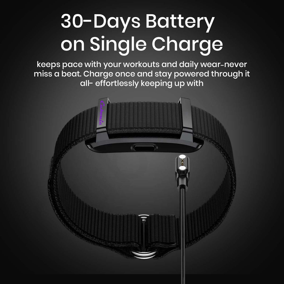 Cubonic Vytal Edge- Track What Matters Smart Band Bracelet Health Wristband Fitness Tracker for Heart Rate, Sleep, Steps, Activity & Body Temp, Upto 30 Days Bat