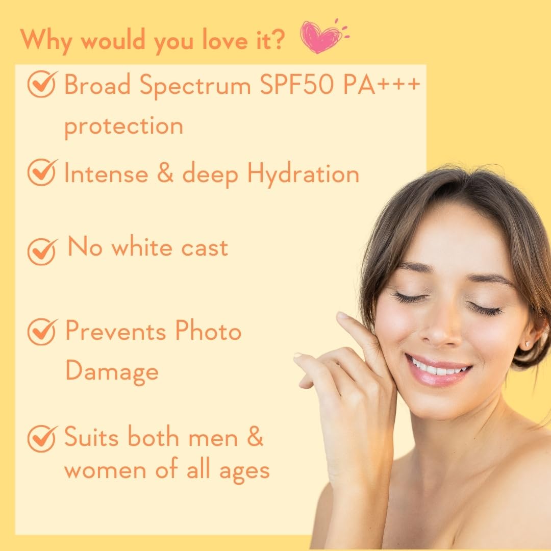 WishCare Sunscreen Body Lotion with SPF 50 PA+++ In- Vivo Tested | Body Sunscreen With Broad Spectrum UVA & UVB Protection, No White Cast | With Carrot Seed & Raspberry | For All Skin Types | For Women & Men | 200ml