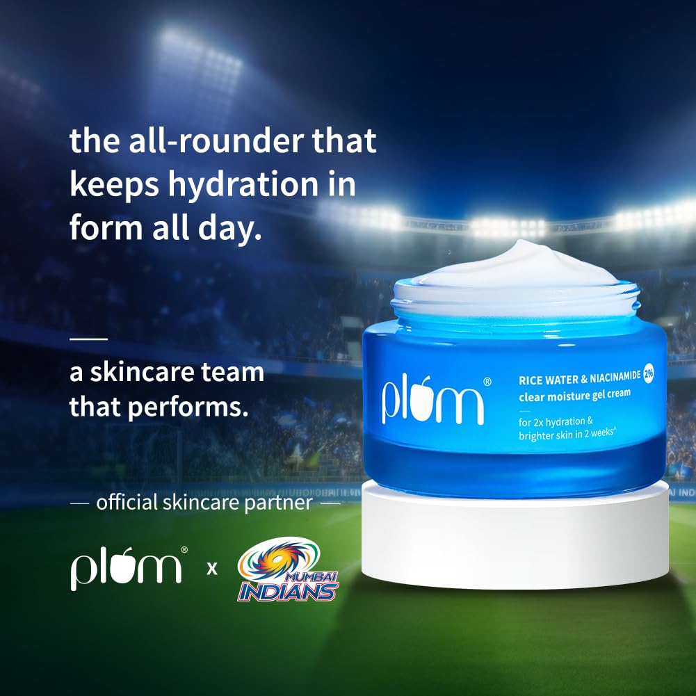 Plum x Mumbai Indians Match-Day Skincare Combo | Facewash, Moisturiser & Sunscreen | CMS Routine for Beginners | Daily Glow & Sun Protection Kit | 100% Vegan |