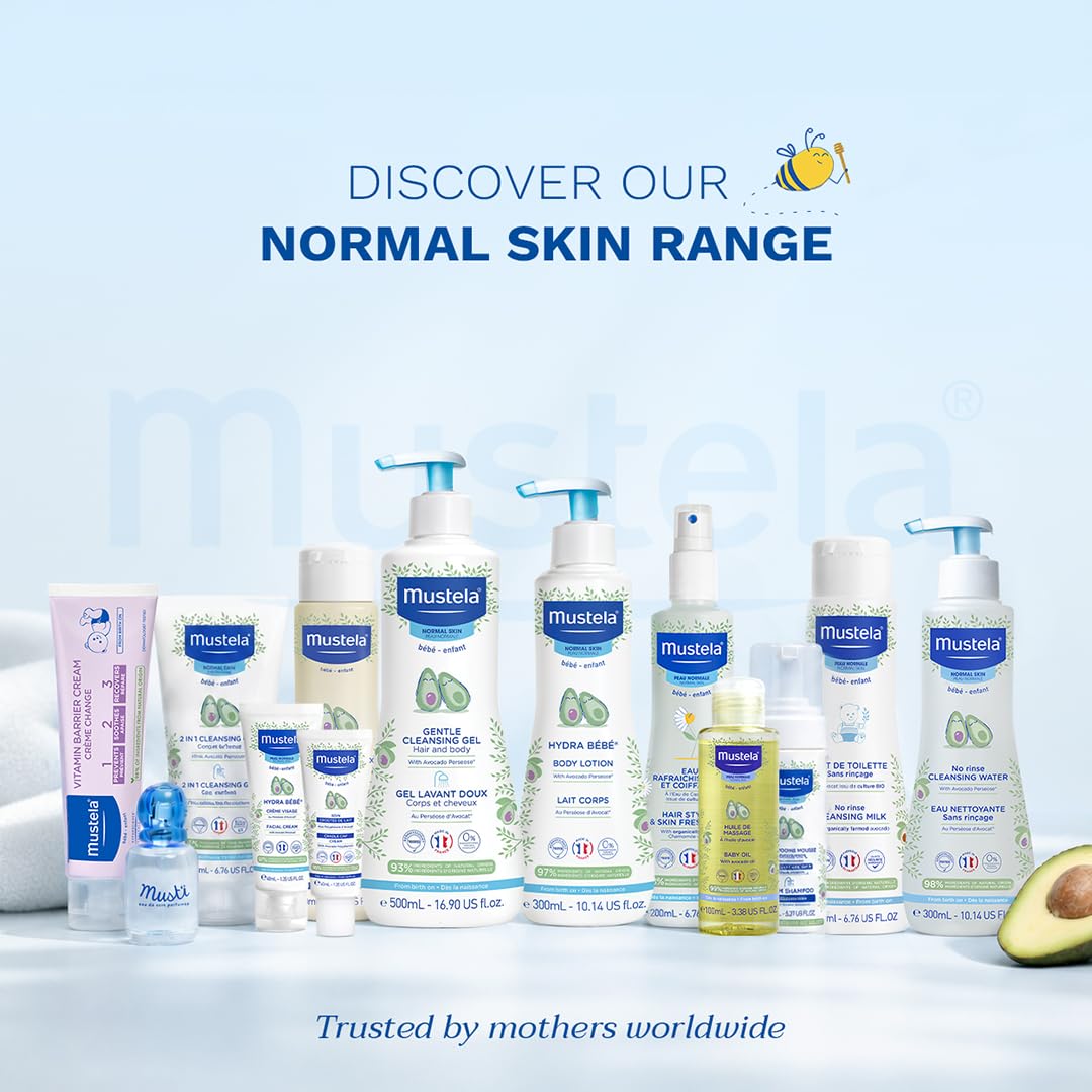Mustela Hydra Bebe Body Lotion with Avocado 300ml | Baby Cream & Moisturizer for Face & Body | Baby Body Lotion for Newborns 0–5 Years | Organic Skincare | Idea
