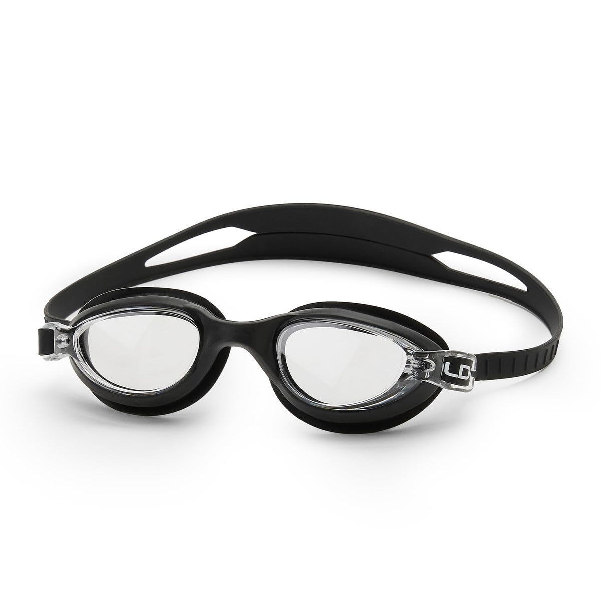 Boldfit Swimming Goggles for Men & Women with Adjustable Strap, Air Tight, for Adults - Classic Black