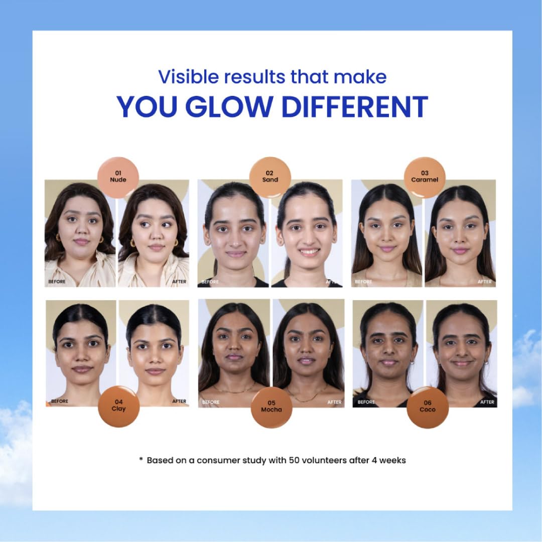 Foxtale SPF 50 PA++++ Tinted Sunscreen, 04 Clay | In-Vivo Tested & UVA/B Protection | Niacinamide & Vitamin E | Daily Wear, Blurs Pores, Evens Tone, Matte Finish, Non-Greasy | All Skin Types | 50ml