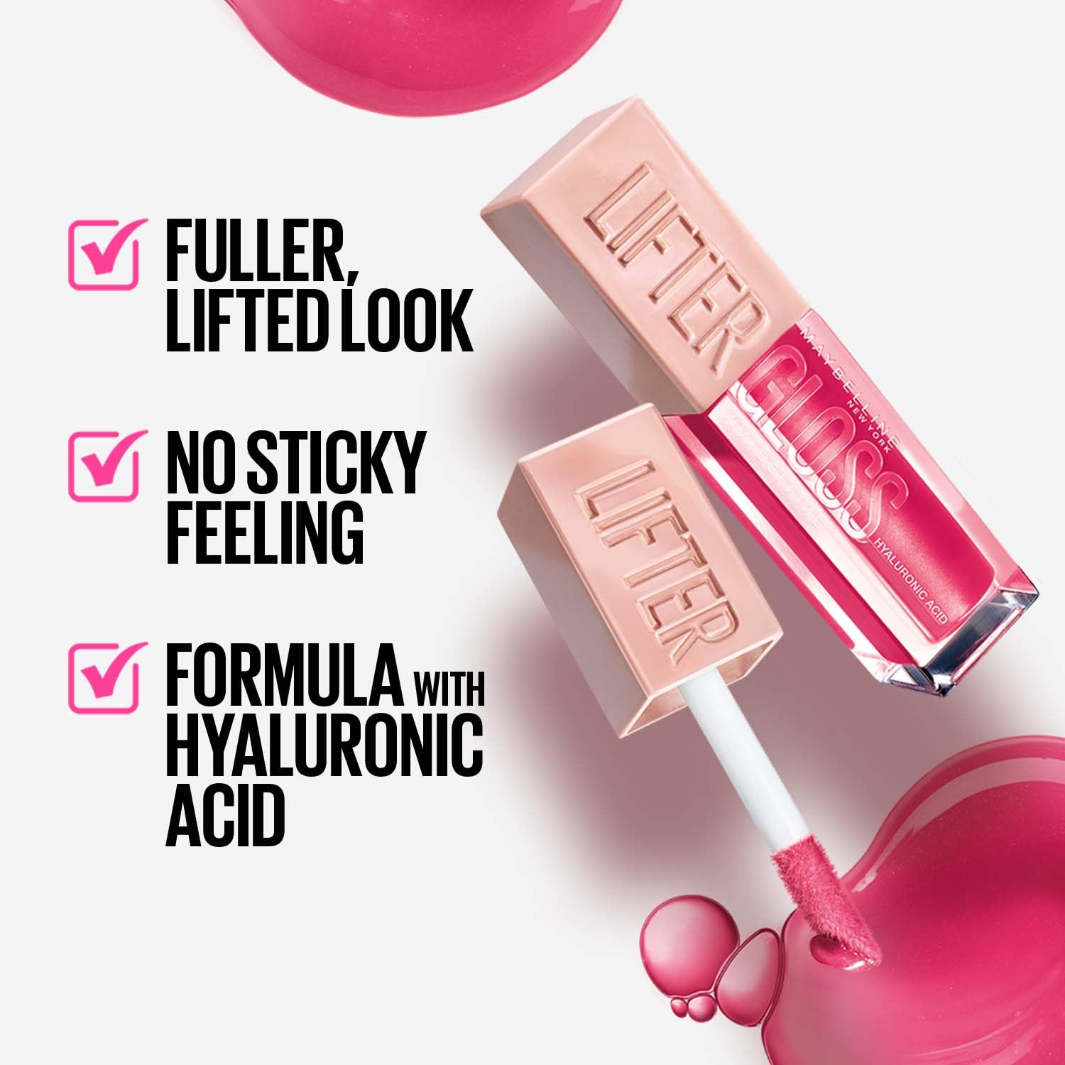 Maybelline New York Lifter Gloss Hydrating Honey'd Lip Gloss with Hyaluronic Acid |Gummy Bear, 5.4ml