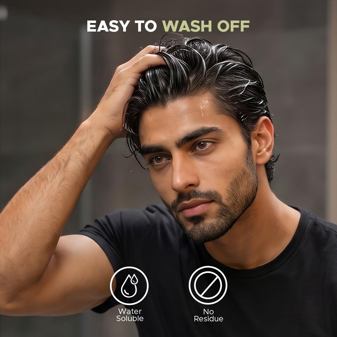The Man Company Machismo Stronghold Hair Cream Wax for Men | Up-to 12 Hours Strong Hold | Enriched with Vitamin E & Almond Oil | Stylish Matte Finish with Volum